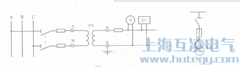 一個(gè)單相電壓互感器的接線(xiàn)