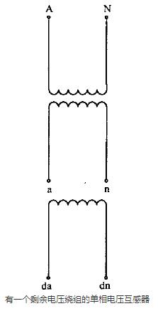 　有一個剩余電壓繞組的單相電壓互感器